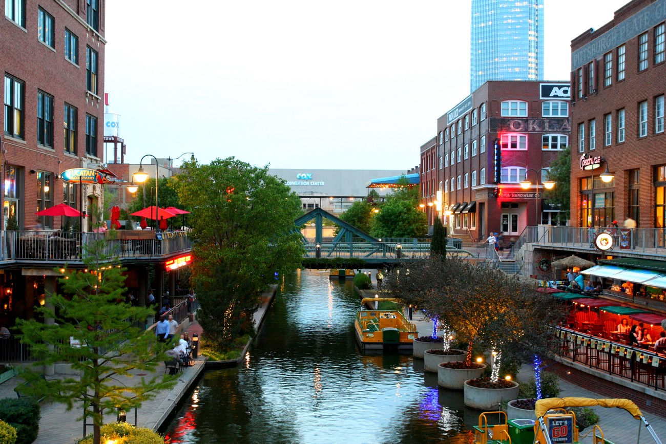 Slog Alpinismo Downtown Oklahoma City Evening Pictures