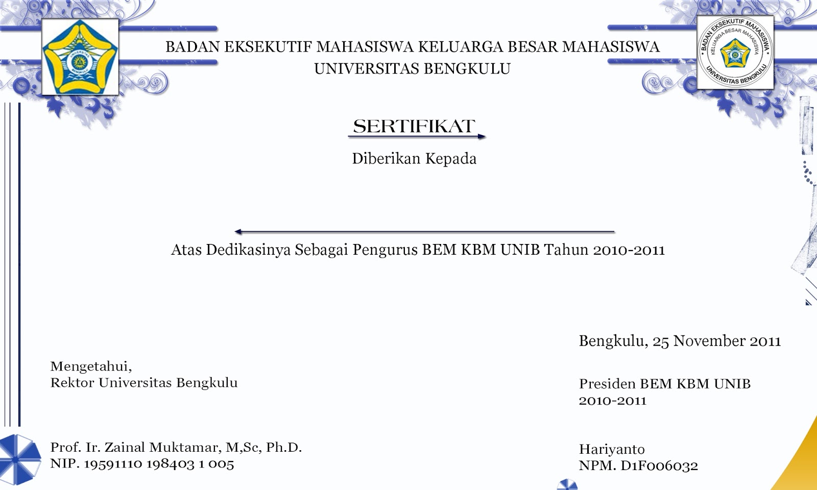 contoh sertifikat