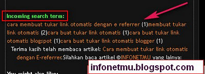 cara memasang incoming search term blogger incoming search term blog