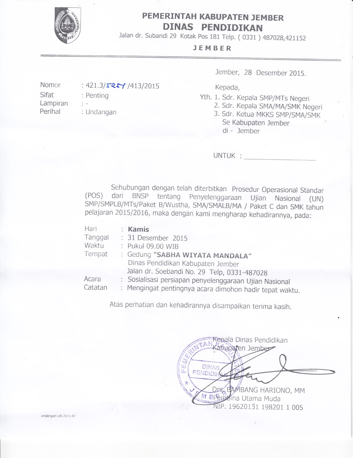 MKKS Jember UNDANGAN SOSIALISASI PERSIAPAN