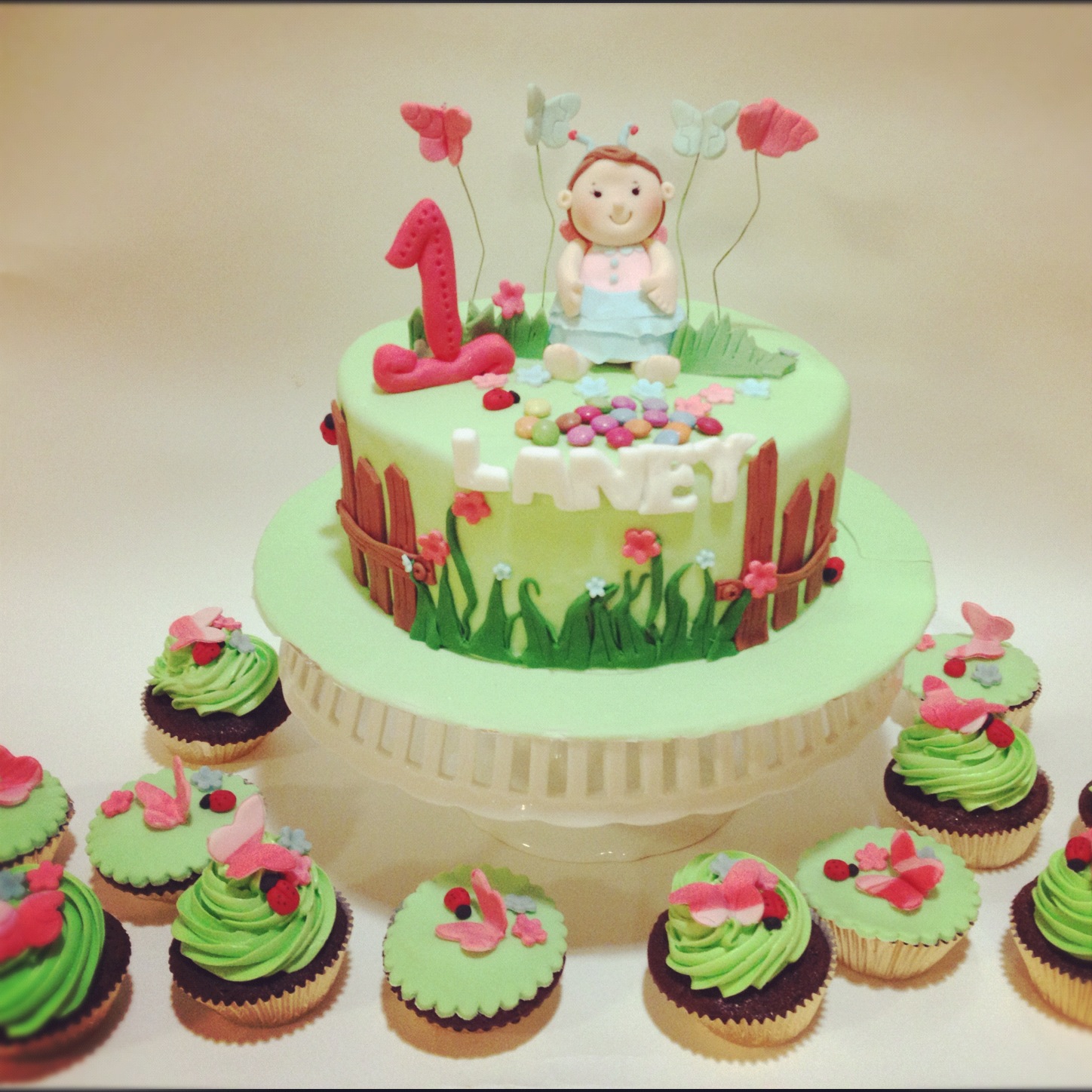 creamme laney garden party birthday cake