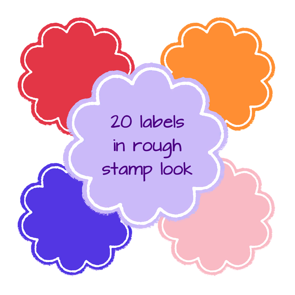 Scalloped Labels 2 Different Sets The Dutch Lady Designs