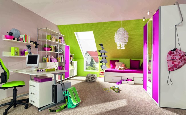 DORMITORIO JUVENIL VERDE Y MORADO DECORACIÓN DE DORMITORIOS CON COLORES MORADO Y VERDE Dormitorio Karen ~ DORMITORIO JUVENIL VERDE Y MORADO DECORACIÓN DE DORMITORIOS CON COLORES MORADO Y VERDE