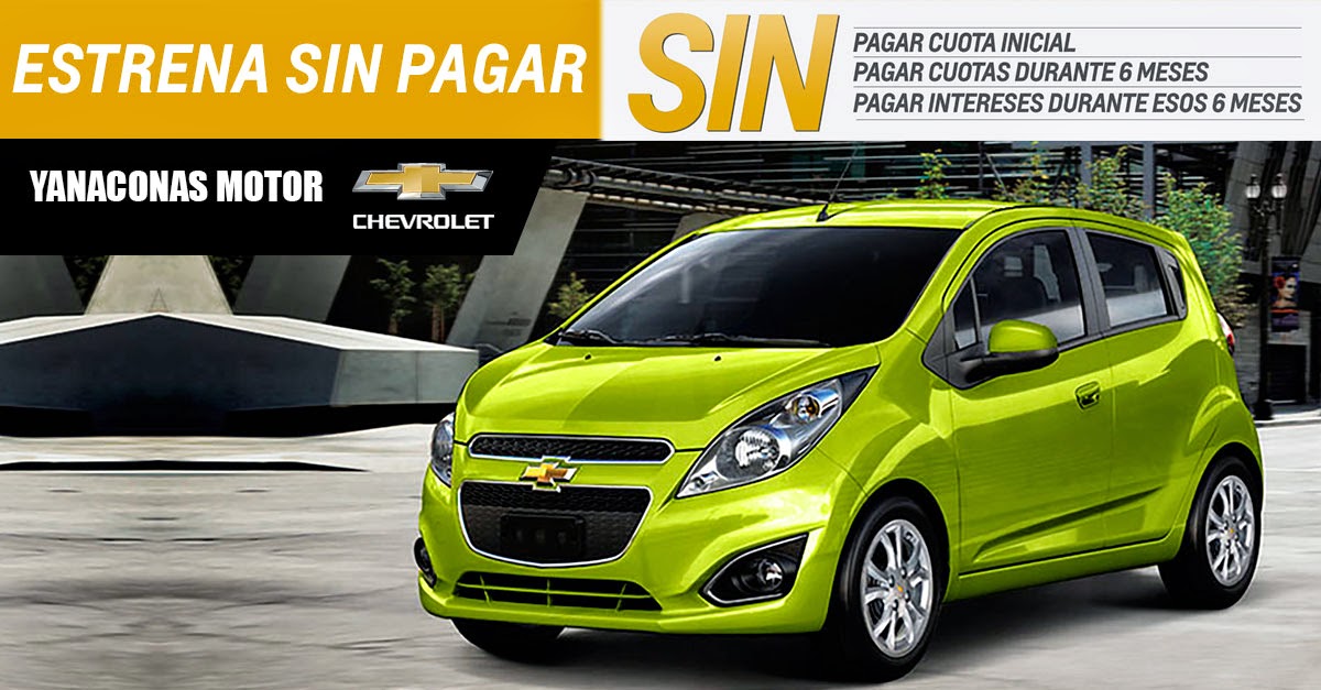 Chevrolet sin cuota inicial 2018
