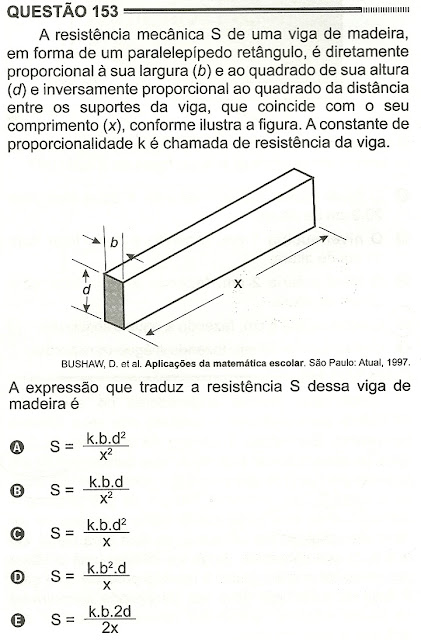 Exercício Resolvido Enem 2012 - Questão 153 (caderno amarelo - 2º dia) Exercício Resolvido Enem 2012 - Questão 153 (caderno amarelo - 2º dia)