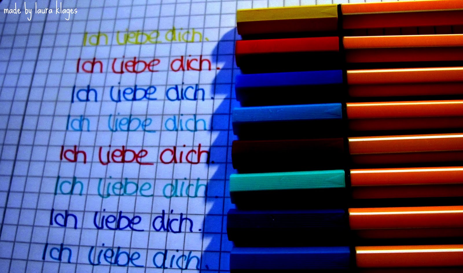 Thinking for you: ich liebe dich.