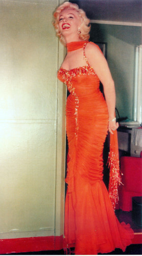 marilyn monroe orange dress