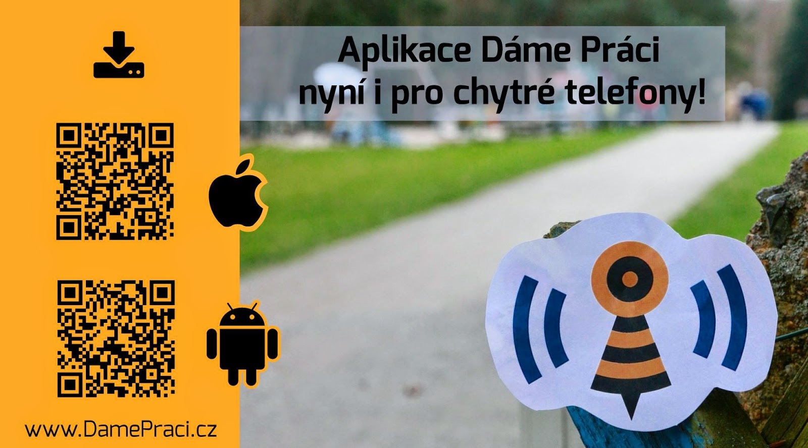 Aplikace DámePráci.cz pro chytré telefony