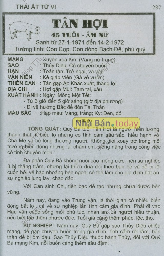 TỬ VI TUỔI TÂN HỢI 1971 NĂM 2015 Ất Mùi