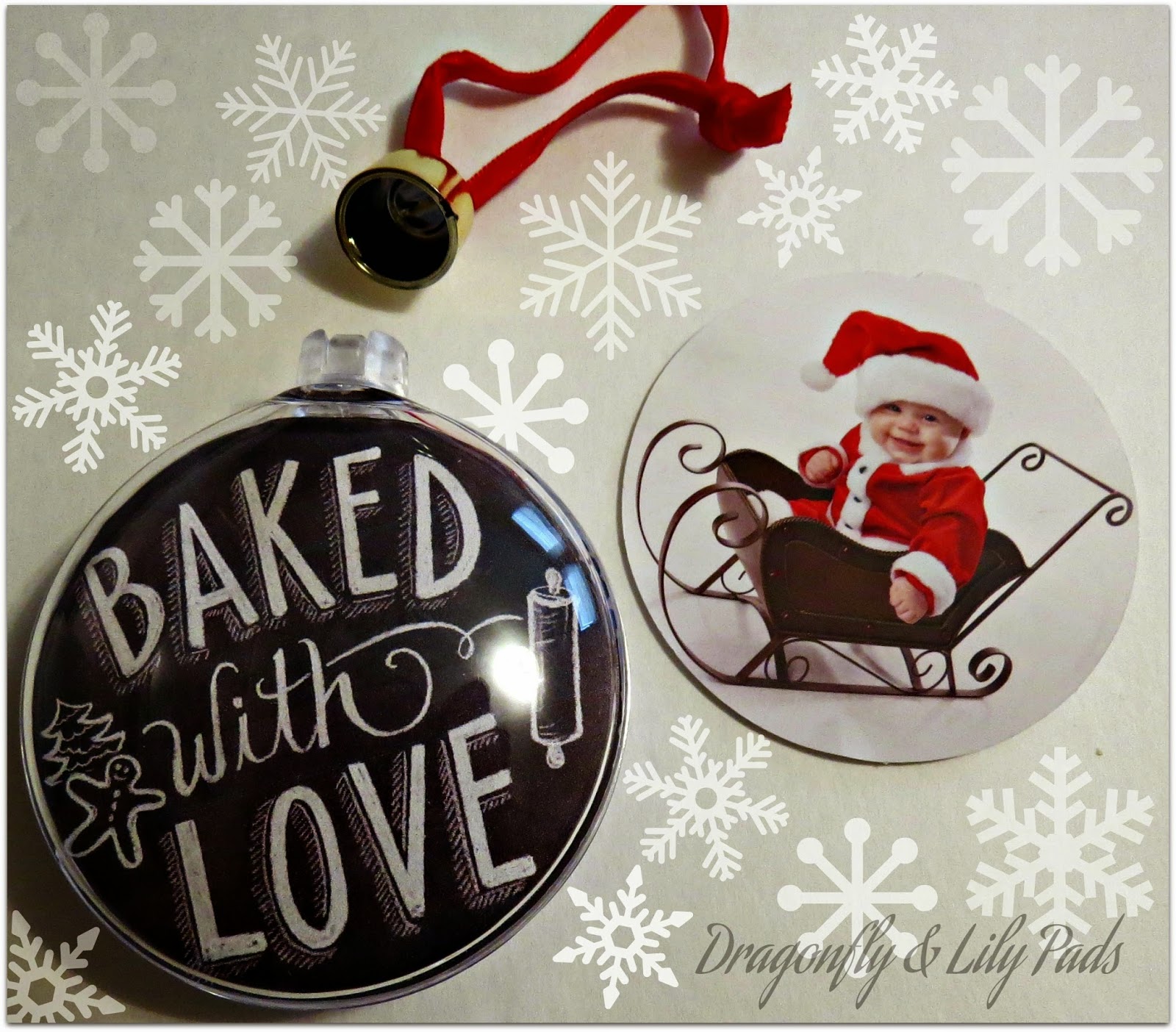 Christmas Ornament, Picture Personalized Ornament, D& LP Designs