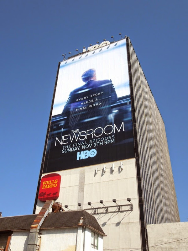 The Newsroom final episodes giant billboard The Newsroom final episodes giant billboard