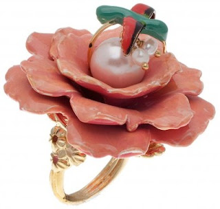 Bague fleur et colibri Les Néréides Bague fleur et colibri Les Néréides