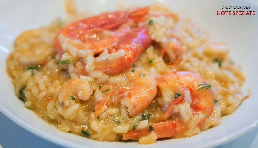 Risotto gamberi e spumante Note Speziate