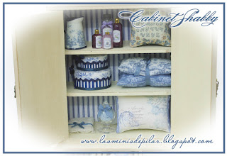 Pilar Alen Miniaturas: Dormitorio Toile Shabby Chic