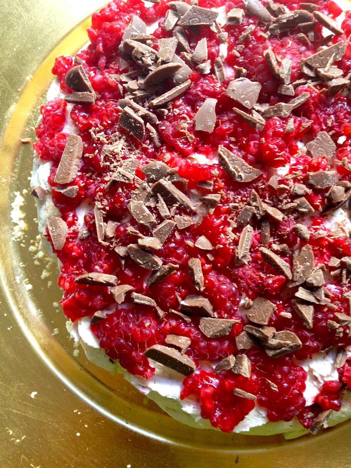 Pippa's Cookarama Hazelnut, Chocolate and Raspberry Pavlova