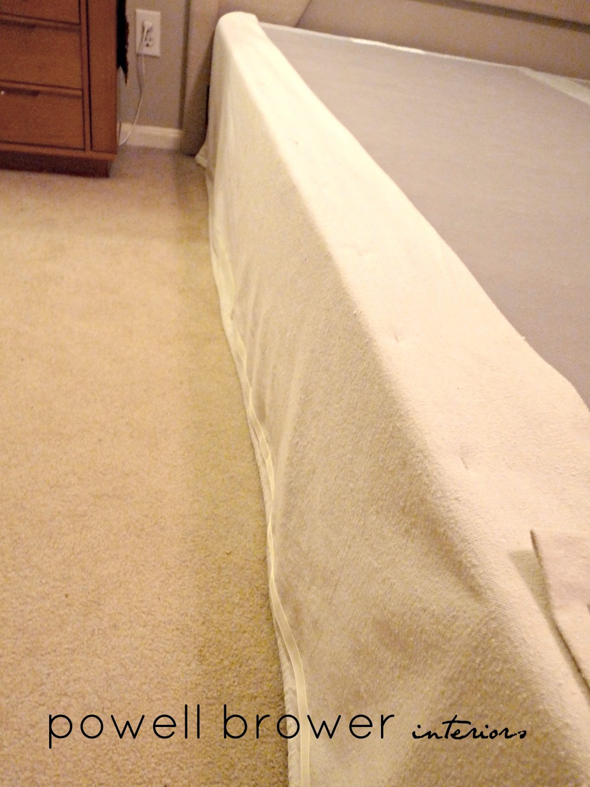 powell brower at home One Hour DIY {no sew} Bed Skirt