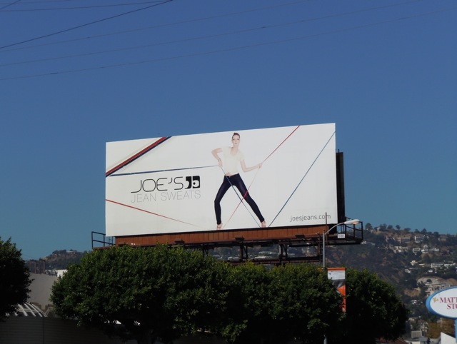 Joe's Jean sweats billboard