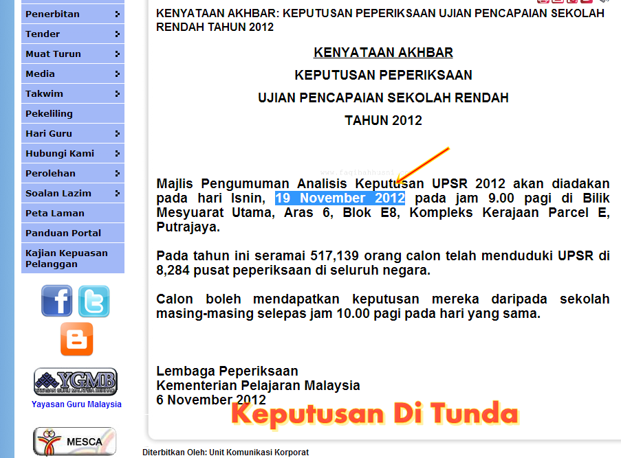 upsr 2012 ditunda