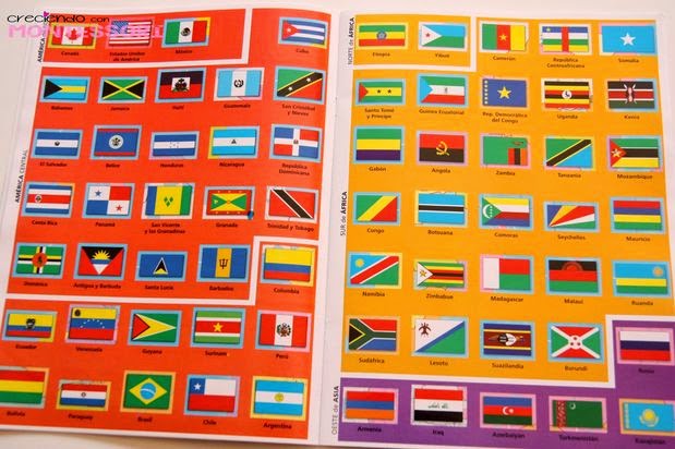 Banderas del mundo - Tarjetas Montessori 