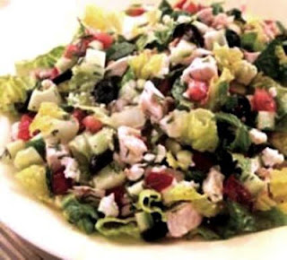 Chopped Greek Salad with Chicken