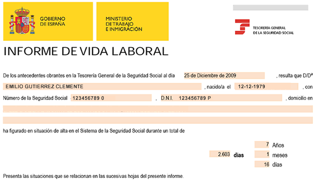 INFORME VIDA LABORAL SEGURIDAD SOCIAL informe vida laboral seguridad social: