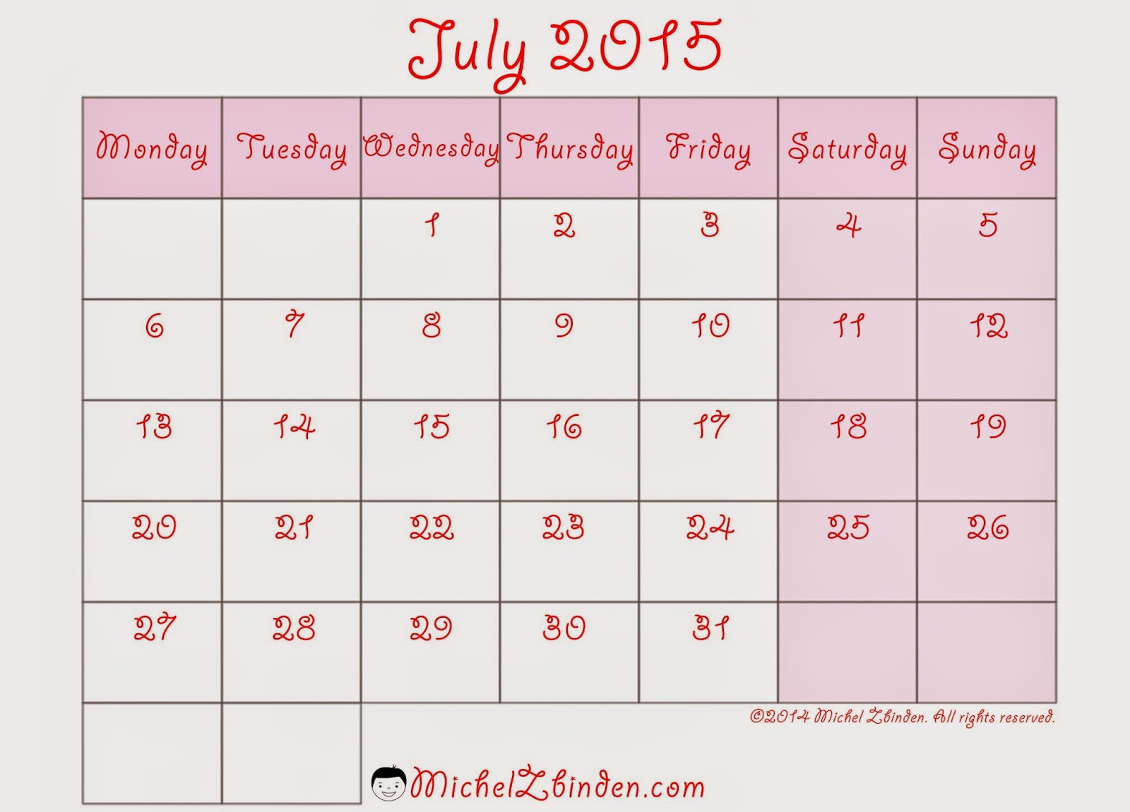 free printable calendar 2020 free printable calendar july calendar for july 2015 printable