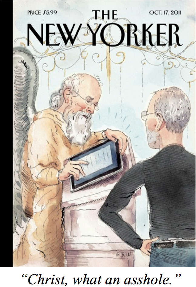 Steve Jobs New Yorker Cover, Captioned by the