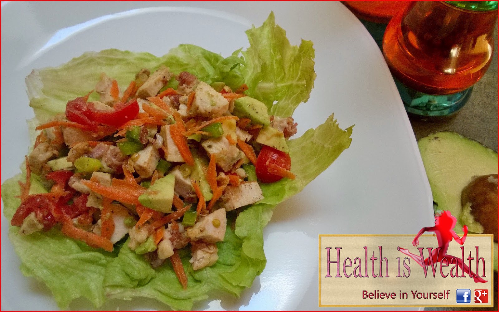 Strong and Beyond Chicken Avocado Lettuce Wraps