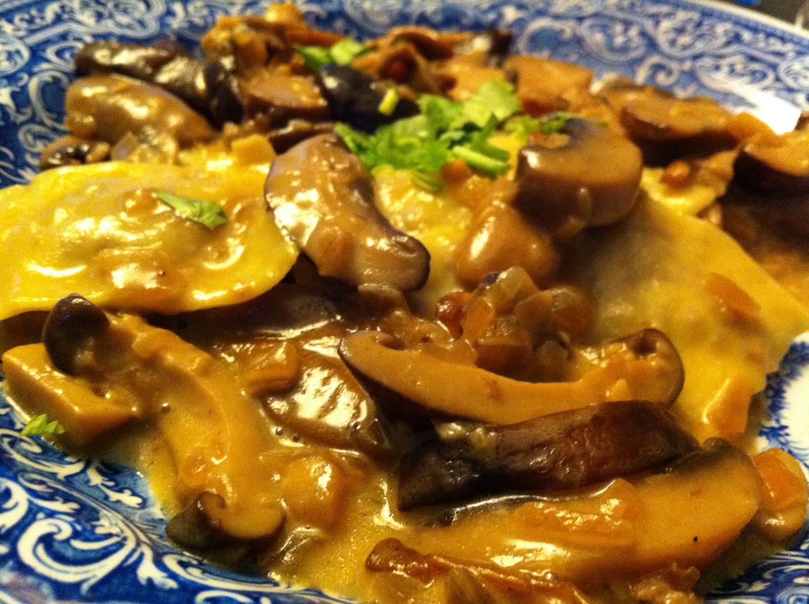 Foodmanna Ravioli with Porcini cream sauce My kind of comfort food