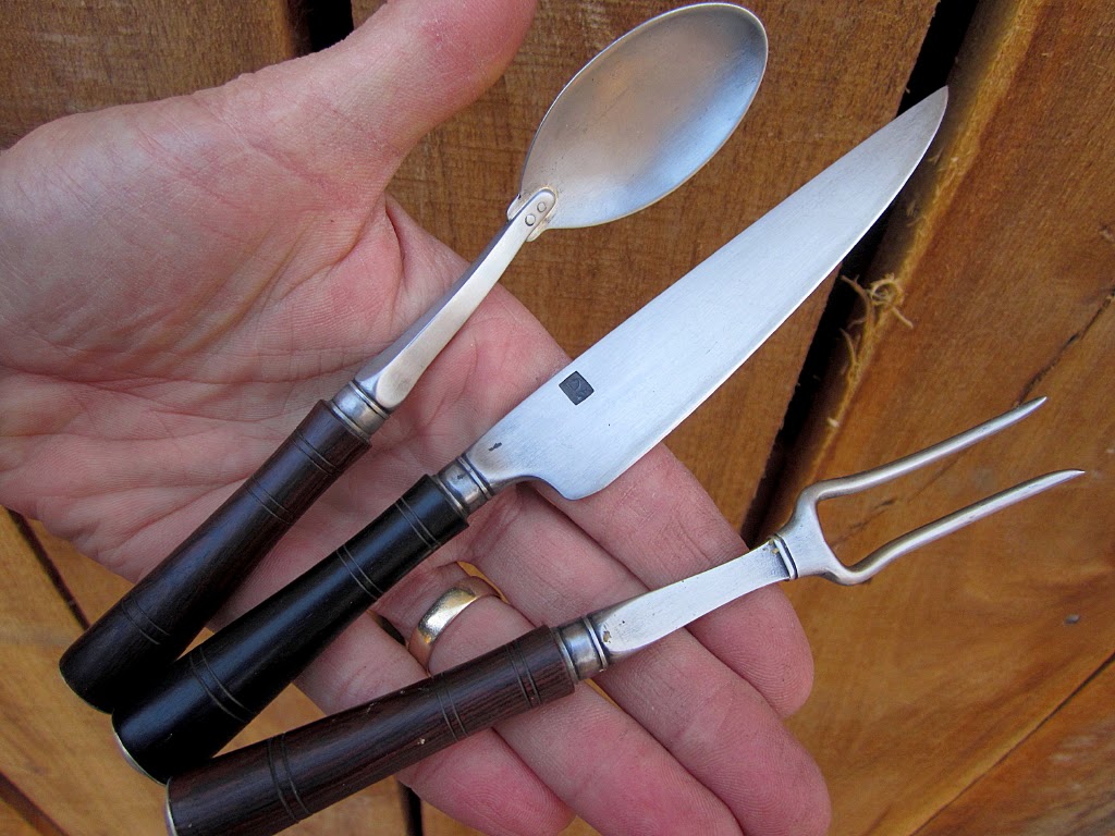 Contemporary Makers Little Knife, Fork and Spoon Set by Ian Pratt with