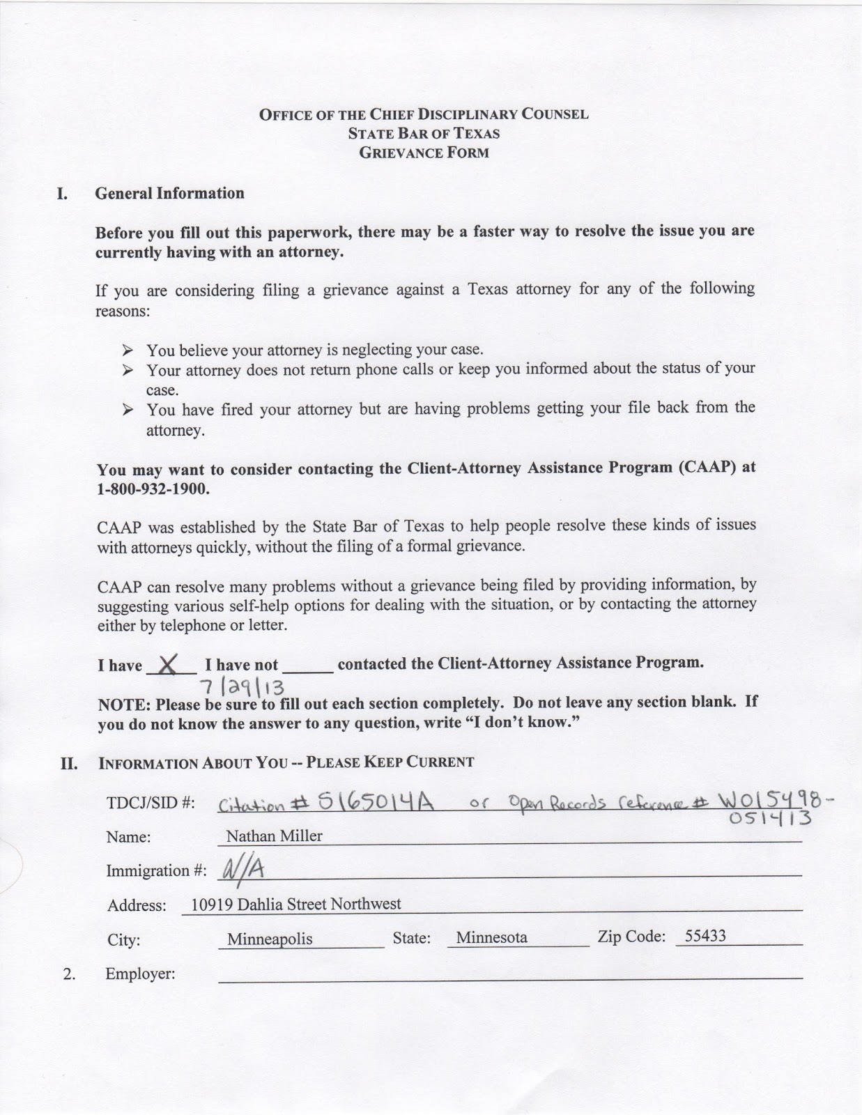 Ticket Scam of San Antonio, Texas Sam Adams Complaint filled out and