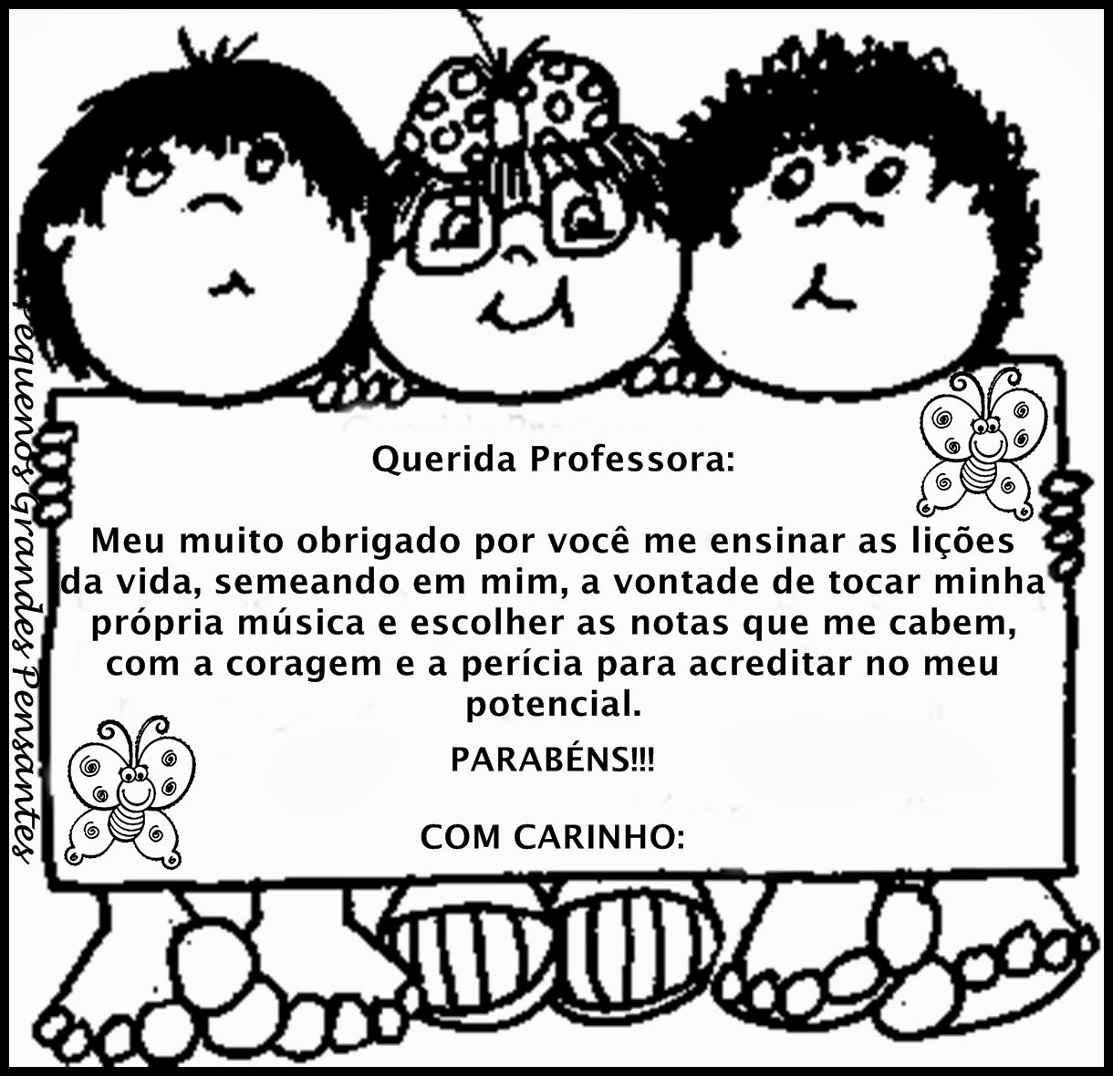 Pequenos Grandes Pensantes.: Cartões Dia dos Professores