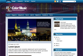 ColorMusic Blogger Template