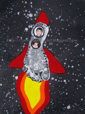 Kids Craft Ideas Rockets on Preschool Crafts For Kids Father S Day Foorprint Rocket Craft