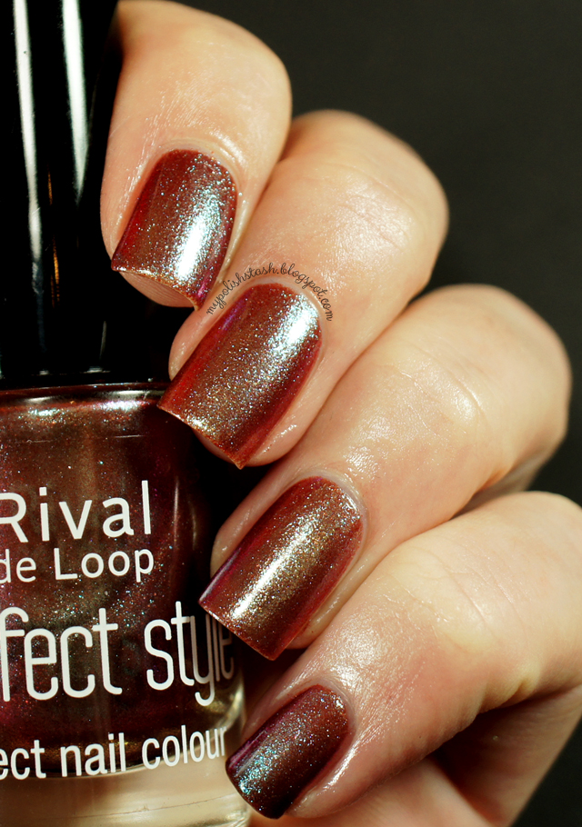 Rival De Loop Perfect Rainbow multichrome brown purple nail polish