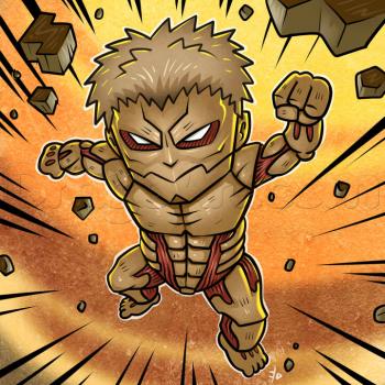 How To Draw Chibi Armored Titan From Attack On Titan How To Draw Manga