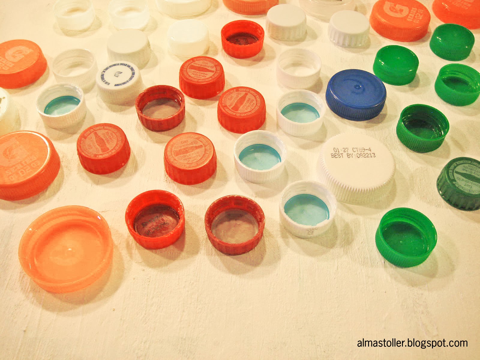 Alma Stoller visual inspirationhow to make a stamp out of bottle caps