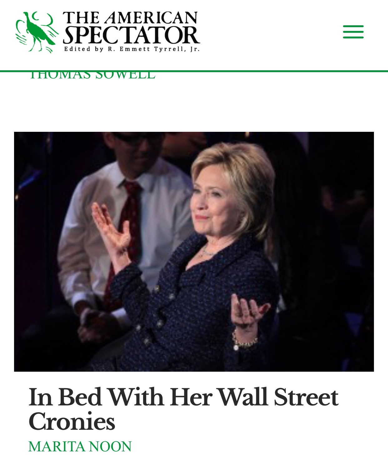 July 26, 2016: The American Spectator