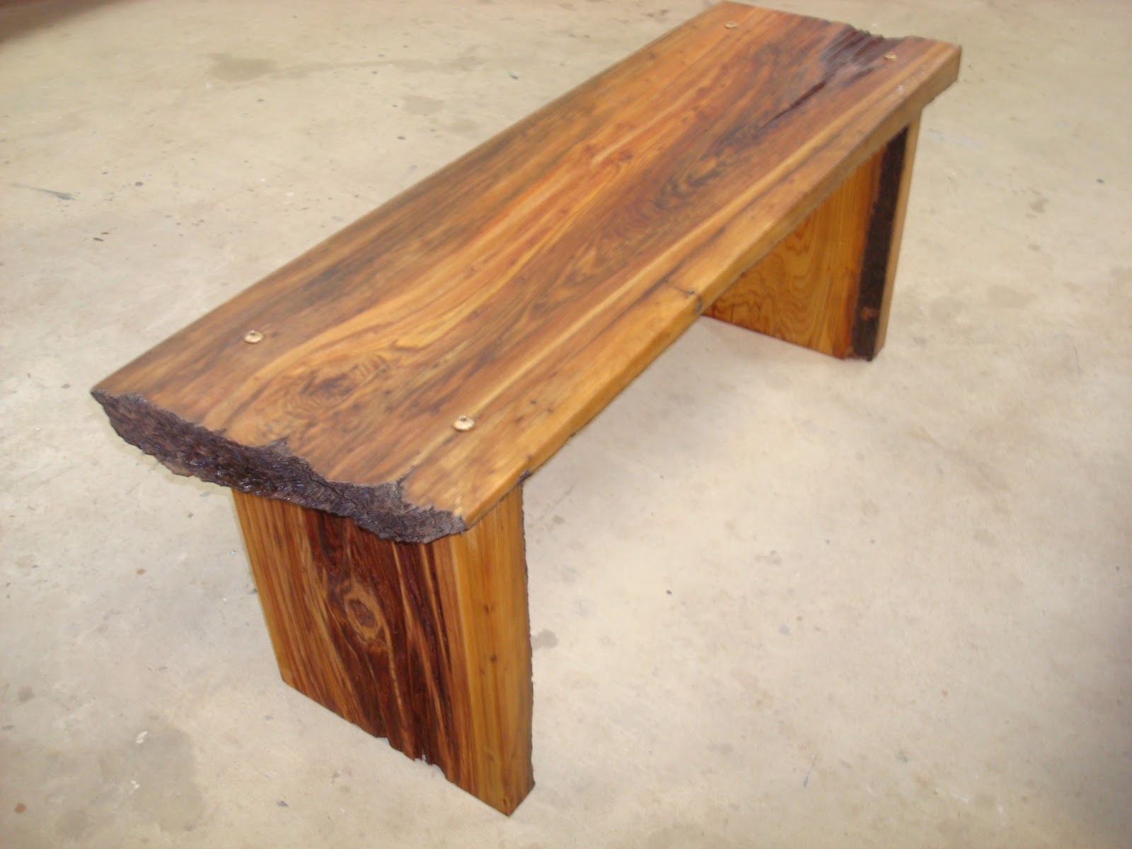 Griffin Wood Art Pecky cypress bench