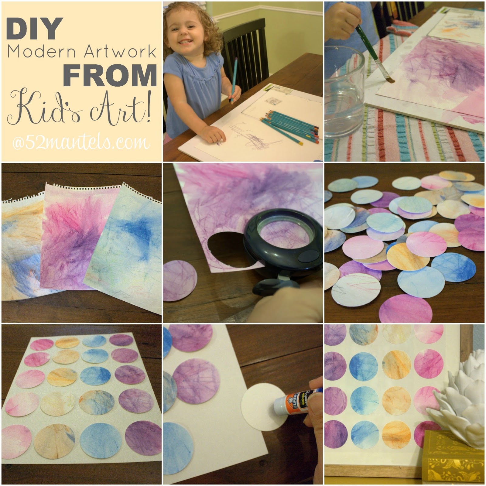 52 Mantels Modern Artwork from Kid's Art!