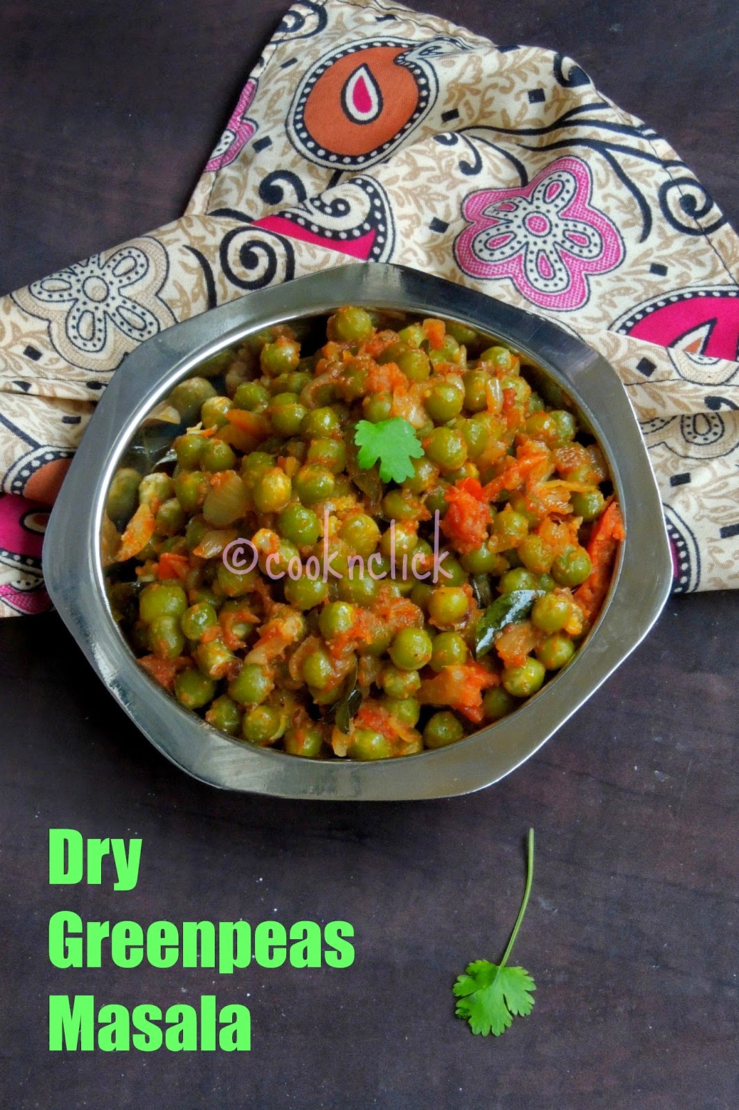 Dry Green Peas Masala Cook N Click