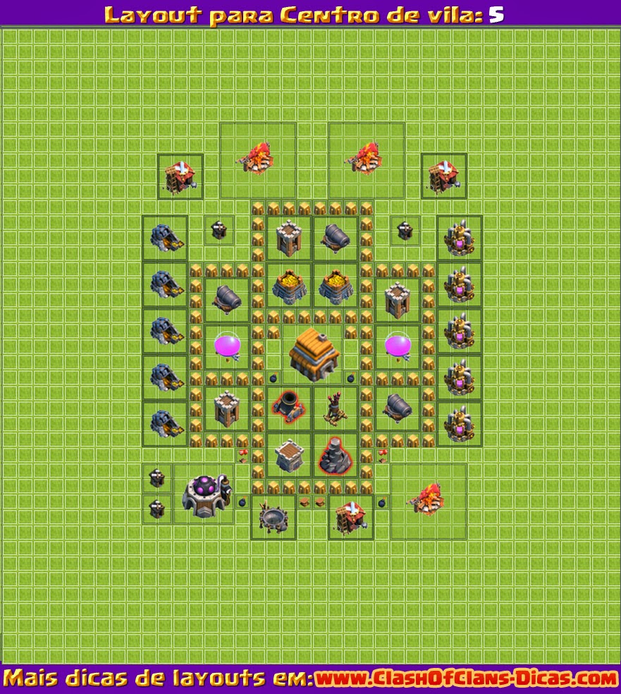 Layout Melhor Cv 5 | melhores layouts para centro de vila 5 clash of clans Layout Melhor Cv 5 | melhores layouts para centro de vila 5 clash of clans