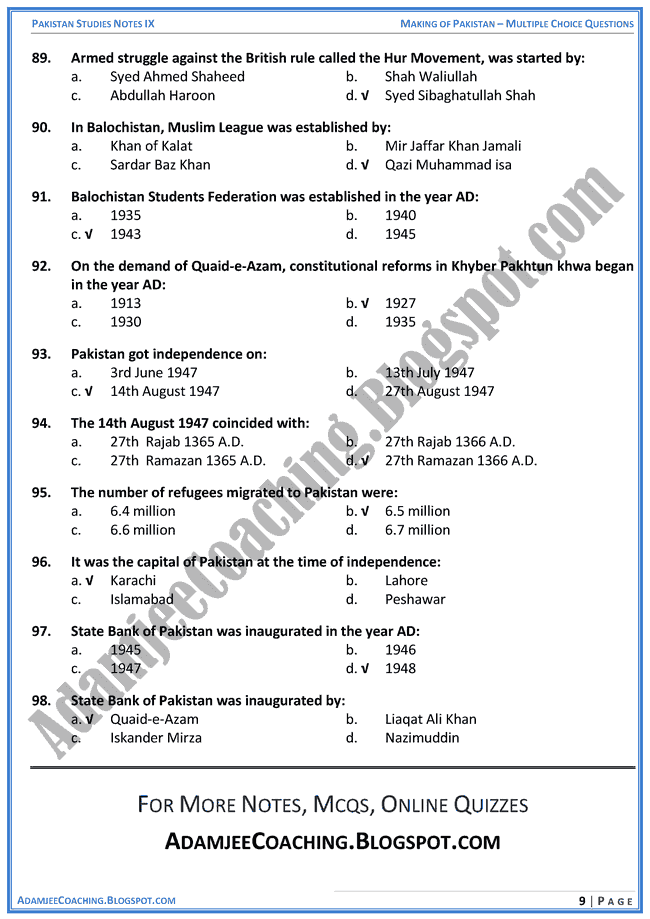 making-of-pakistan-mcqs-pakistan-studies-ix