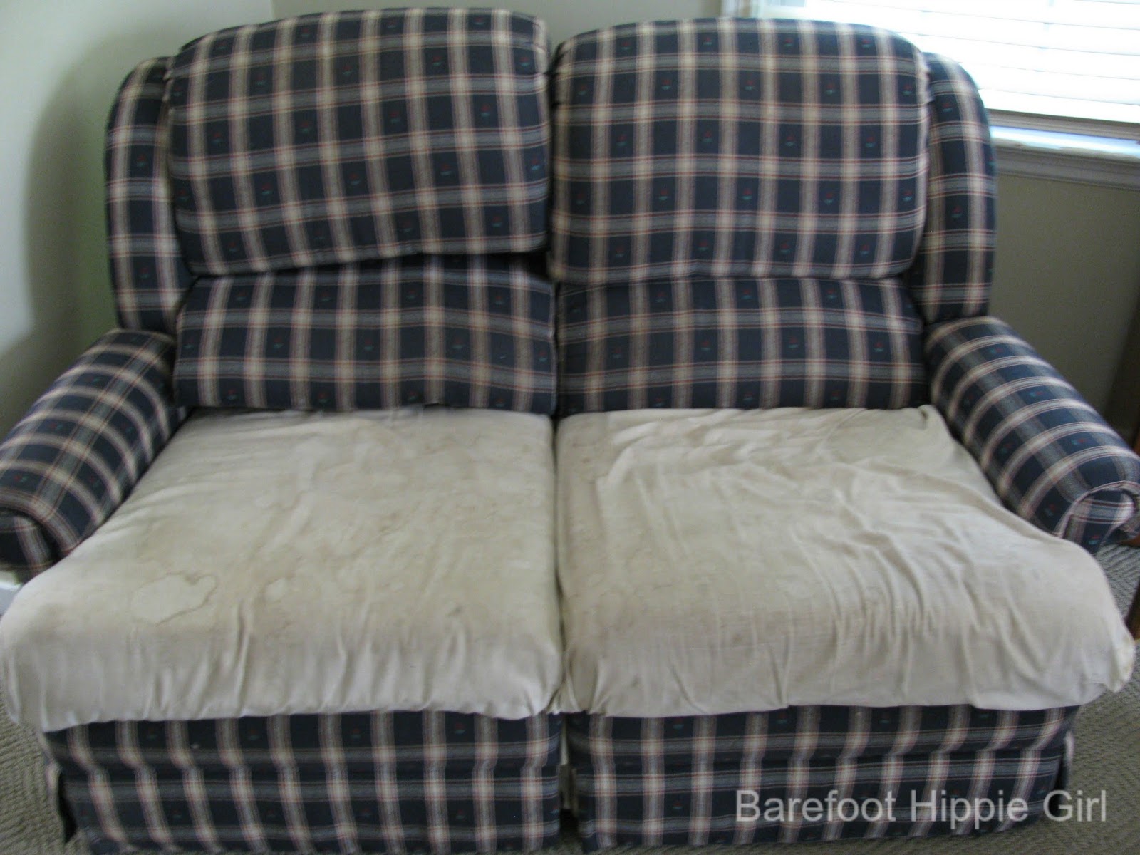 Barefoot Hippie Girl Recliner Couch Cushion Recover