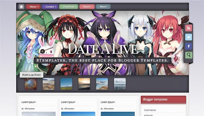 Download Anime Template Blog keren untuk blogspot/blogger Date A Live