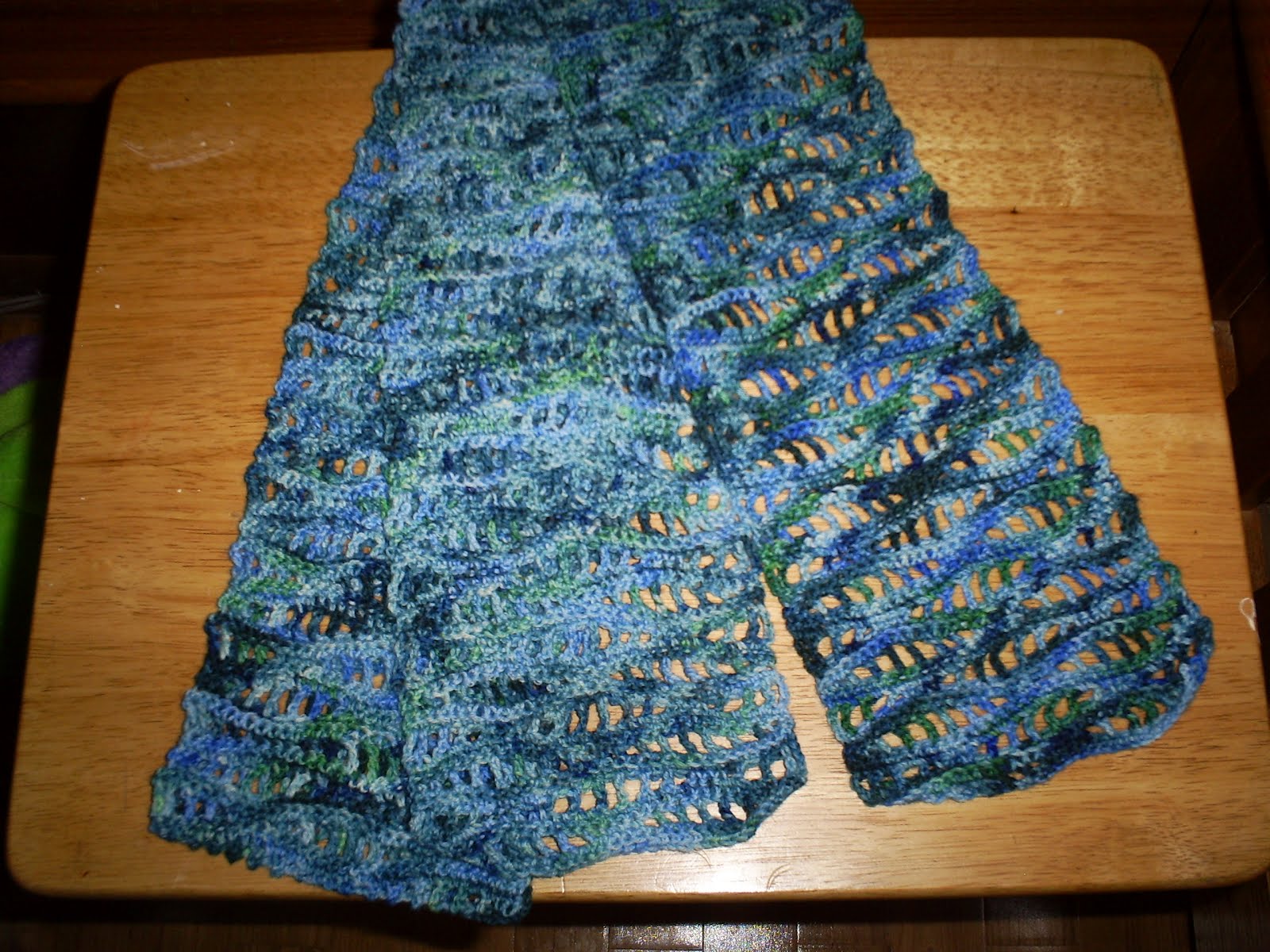Crochet Forever: Waves Sock Yarn Scarf