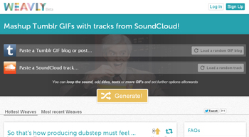 Weavly crea videos y remix de audio desde internet Weavly crea videos y remix de audio desde internet