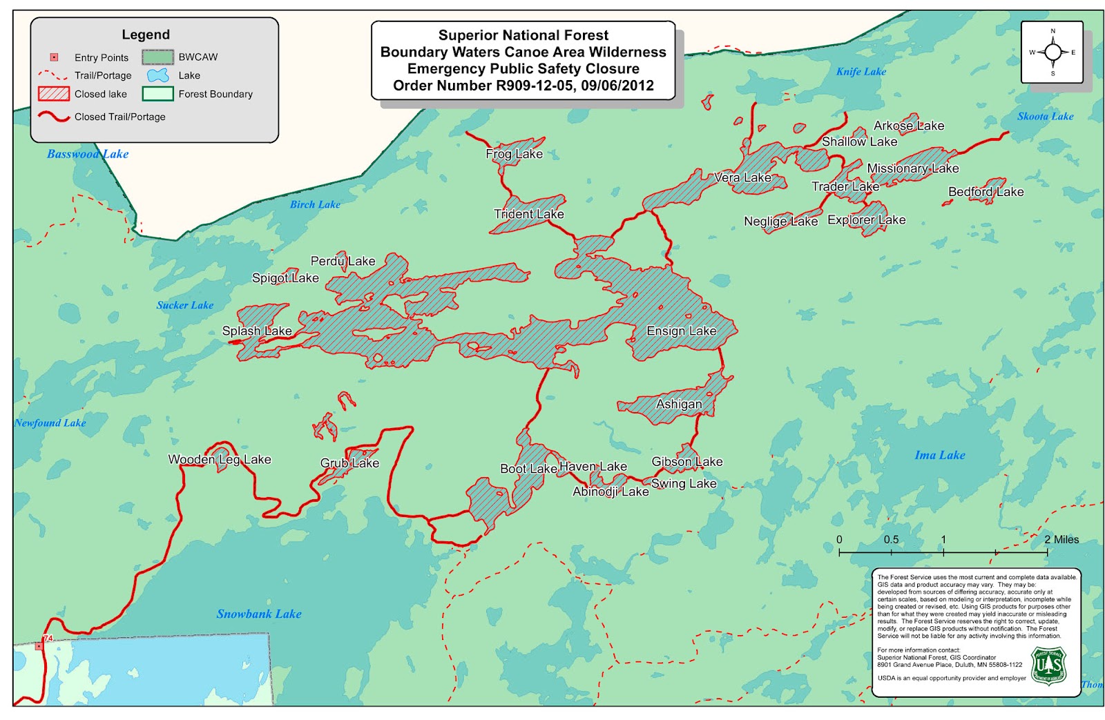 Map Of Boundary Waters Fire 2011