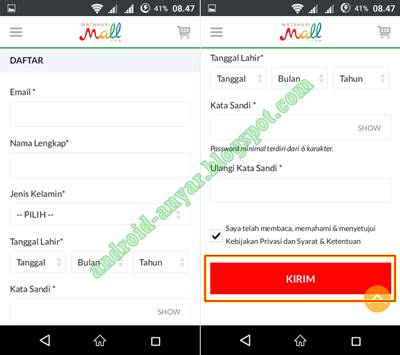 Cara Mendaftar MatahariMall.com Cara Mengisi Formulir Pendaftaran di Matahari Mall