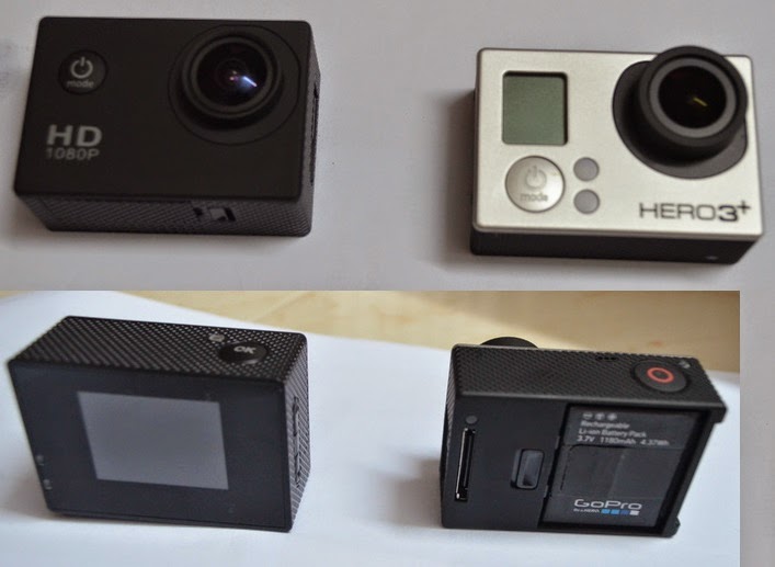 SJ4000 vs GoPro Hero3+ Action camera comparison eNidhi India Travel Blog